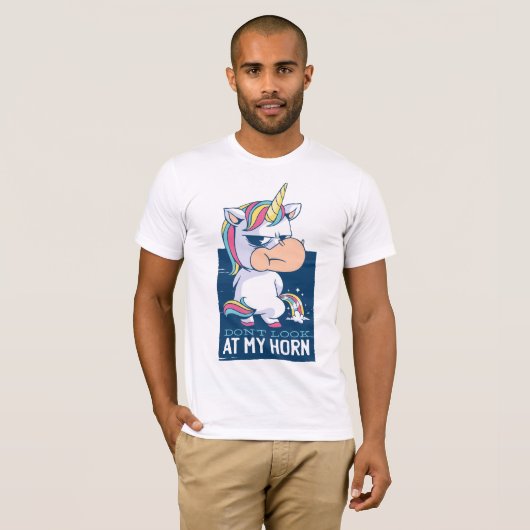 私の角おもしろいを見てユニコーンを繕うな Tシャツ (正面フル)