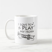 私の角を遊んで下さい コーヒーマグカップ (左)