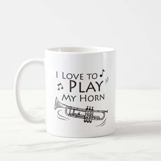 私の角を遊んで下さい コーヒーマグカップ (左)