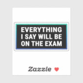 私の言うことはすべて試験に出る – 先生 シール (シート)