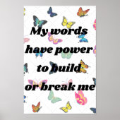 私の言葉は私を造ったり壊したりする力を持っている ポスター (正面)