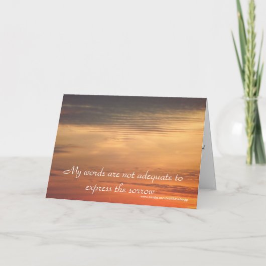 私の言葉は適切ではない、弔意カード カード (正面)