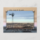 私の言葉を心に留めなさい ポストカード (正面)