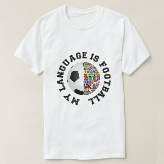 私の言語はフットボール Tシャツ (デザイン正面)