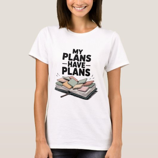 私の計画は混沌おもしろいプランナー Tシャツ (正面)