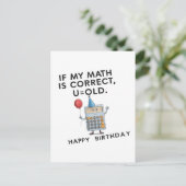 私の計算が正しければあなたはもうすぐおかしいお父さんの誕生日 ポストカード (スタンド正面)