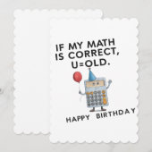 私の計算が正しければ、あなたはもう時代遅れの面白くないお父さんの誕生日 シーズンカード (正面/裏面)