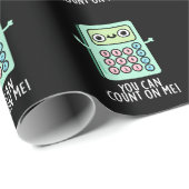 私の計算を数えおもしろいるPun Dark BG ラッピングペーパー (ロールコーナー)