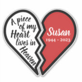 私の記念作品はハートに住んでいる天国 シール (正面)