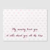 私の記憶が大好き…恋しく思愛ユー恋しく思引用文カード (正面)