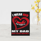 私の記憶の中のパパ 心臓病の意識向上 カード (黄色い花)