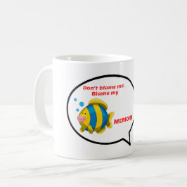 私の記憶の魚のバブルおもしろいを非難する コーヒーマグカップ