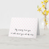 私の記憶はあなたを愛している... エレガントな愛、あなたが恋しい名言カード カード (黄色い花)