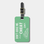 私の詐欺日はピザダイエットのユーモアを食べます ラゲッジタグ (正面縦)