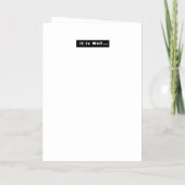 私の詩は好感動的い 箔グリーティングカード (裏面)