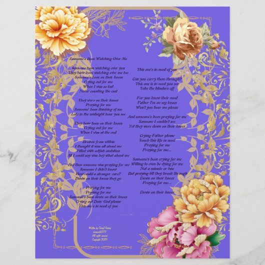 私の詩を見ている人がいる (裏面)