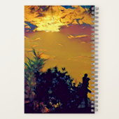 私の詩暖かい日の出の水の色の風景の詩 ノートブック (裏面)