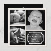 私の話がチョークデザイン誕生のお知らせ 案内状 (正面/裏面)