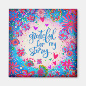 私の話に感謝感動的引用文トレンディー マグネット (正面)