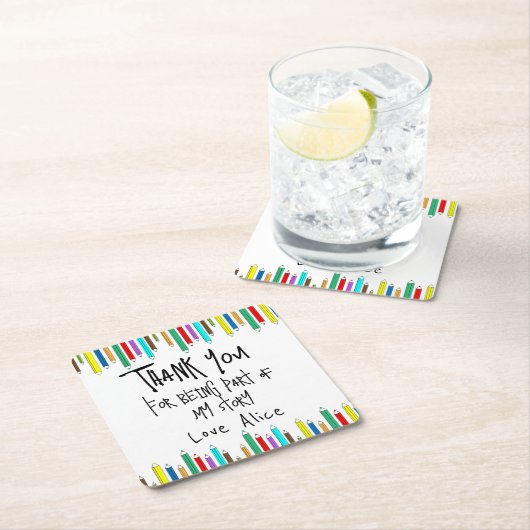 私の話の一部としてあなたを理解エレガント- スクエアペーパーコースター (インサイチュ)