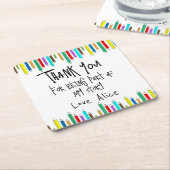 私の話の一部としてあなたを理解エレガント- スクエアペーパーコースター (アングル)