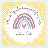 私の話の先生に参加してくれてありがとう スクエアシール (正面)