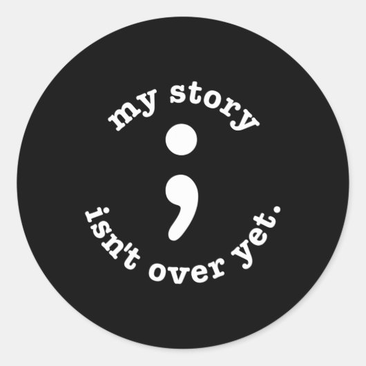 私の話はまだセミコロン自殺の待ち時間が終わっていない ラウンドシール (正面)