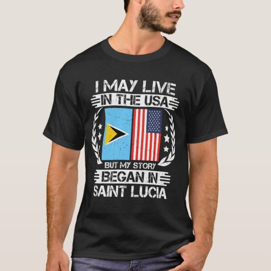 私の話はセントルシアで始まった Tシャツ (正面)