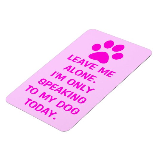 私の話犬にのみ今日のポープリントマグネット マグネット (左側)