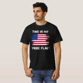私の誇りの旗 | アメリカ独立記念日 Tシャツ (正面フル)