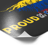 私の誇りを持ったコロンビアのルーツのヒスパニック伝統モン フォトプリント (角)