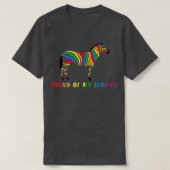 私の誇りを持ったゼブラストライプLGBプライドゲイCSDレインボの Tシャツ (デザイン正面)