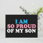 私の誇りを持ったトランスジェンダーの息子の支持親の カード (スタンド正面)