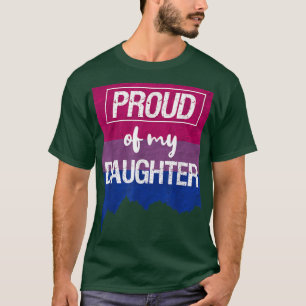 私の誇りを持ったバイセクシャルドーターママパパLGBTゲイPridの Tシャツ