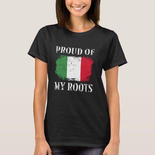 私の誇りを持ったルーツイタリアンの国のイタリアンイタリア Tシャツ (正面)