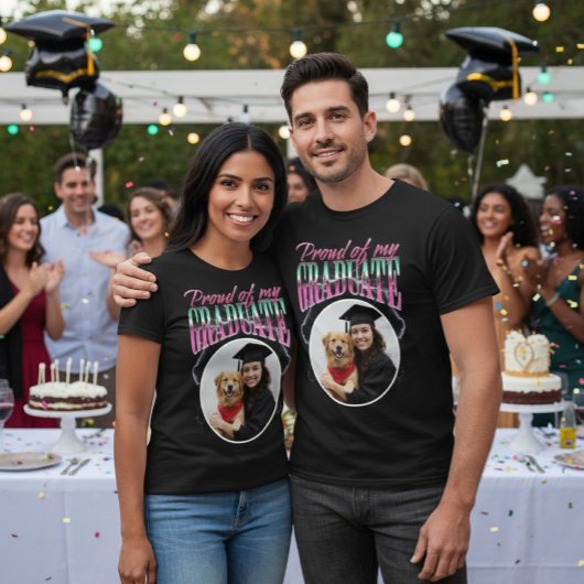 私の誇りを持った大学院のカスタム写真チーズクローム Tシャツ