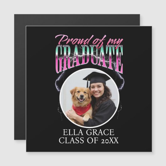 私の誇りを持った大学院のカスタムPic Chrome稲妻の (正面/裏面)