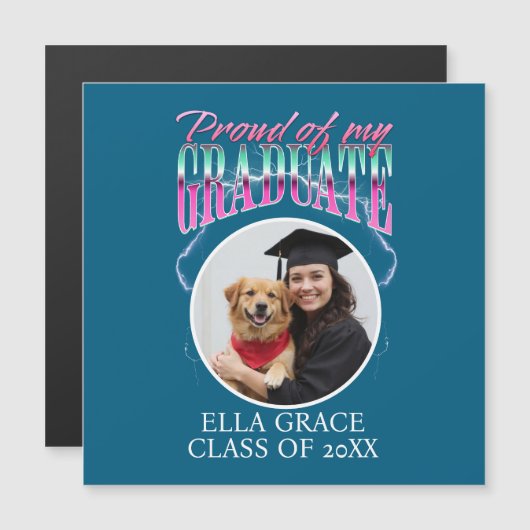 私の誇りを持った大学院のカスタムPic Chrome稲妻の (正面/裏面)