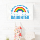 私の誇りを持った娘レインボーゲイプライドの親 横断幕 (インサイチュ)