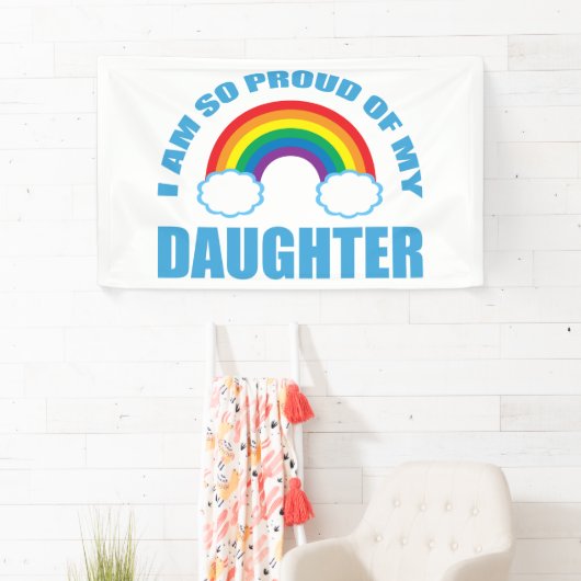 私の誇りを持った娘レインボーゲイプライドの親 横断幕 (インサイチュ)