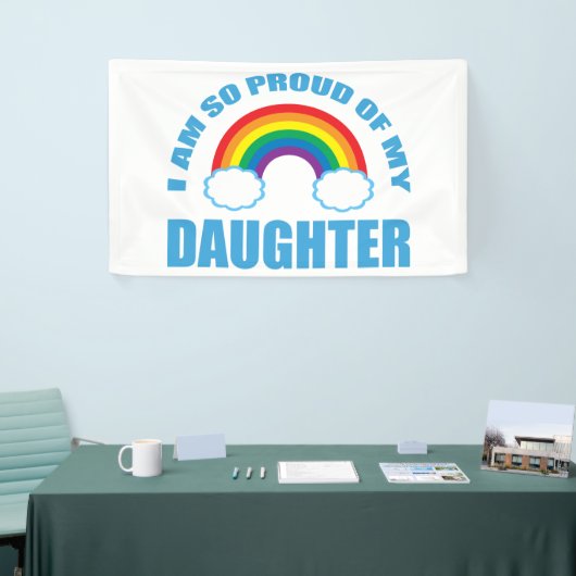 私の誇りを持った娘レインボーゲイプライドの親 横断幕 (トレードショー)