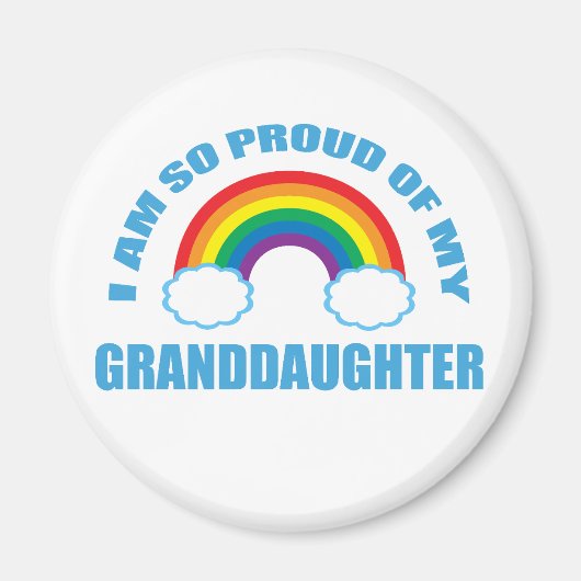 私の誇りを持った孫の虹の祖父母の マグネット (正面)