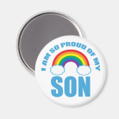 私の誇りを持った息子レインボーゲイプライドの親 マグネット (正面/裏面)
