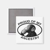 私の誇りを持った祖先のチンプ マグネット (正面/裏面)