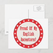 私の誇りを持った英語の祖先について ポストカード (正面/裏面)