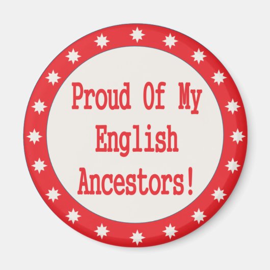 私の誇りを持った英語の祖先について マグネット (正面)