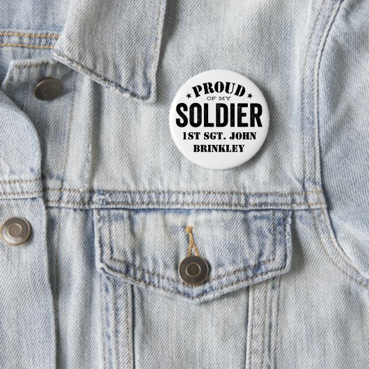 私の誇りを持った陸軍兵士の名前 缶バッジ (インサイチュ)