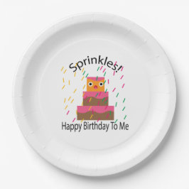 私の誕生日おめでとう スプリンクル ペーパープレート