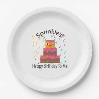私の誕生日おめでとう スプリンクル ペーパープレート