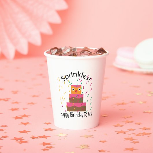 私の誕生日おめでとう スプリンクル 紙コップ (インサイチュ)